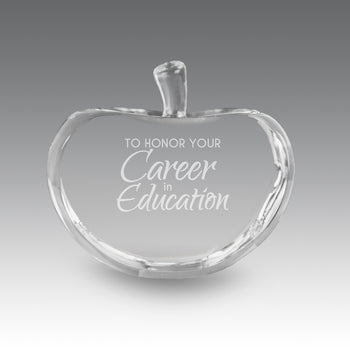 Optic Crystal Center Cut Apple