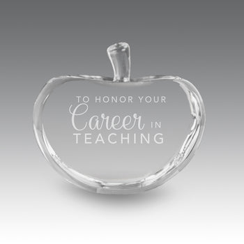 Optic Crystal Center Cut Apple