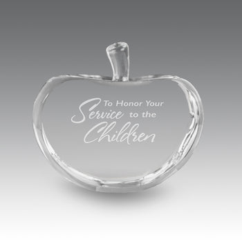 Optic Crystal Center Cut Apple