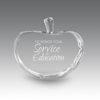 Optic Crystal Center Cut Apple
