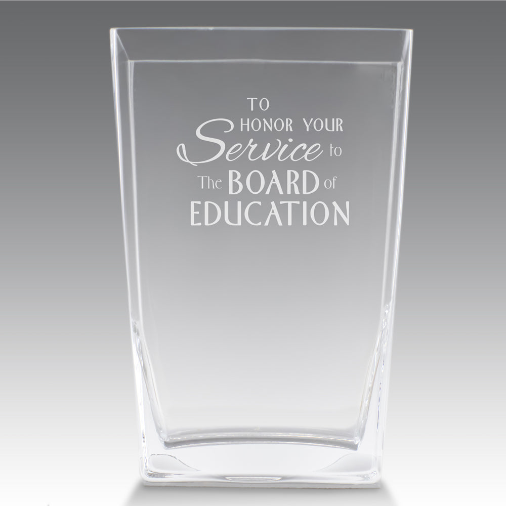 Recognition Crystal Vase