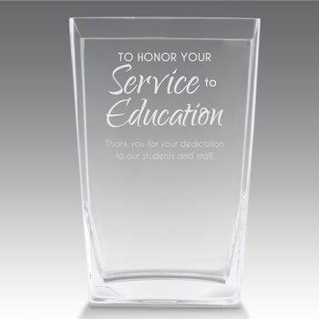 Recognition Crystal Vase