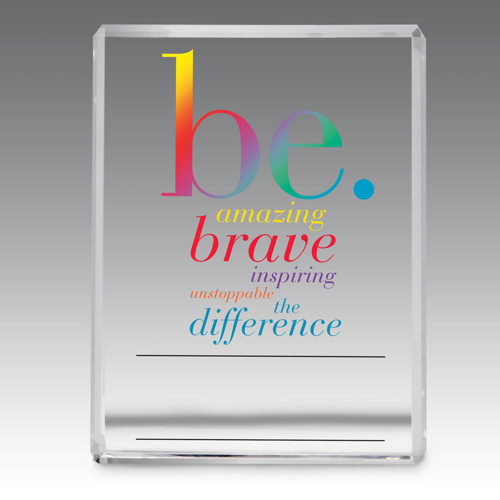 Be Collection Optic Crystal Paperweight