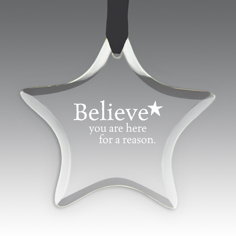 Believe Crystal Suncatcher Ornament