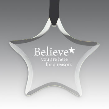 Believe Crystal Suncatcher Ornament