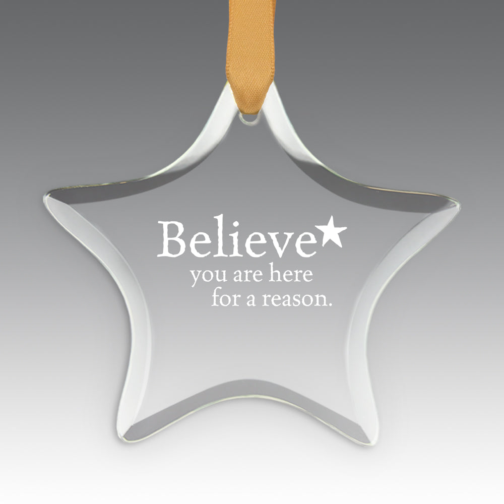 Believe Crystal Suncatcher Ornament