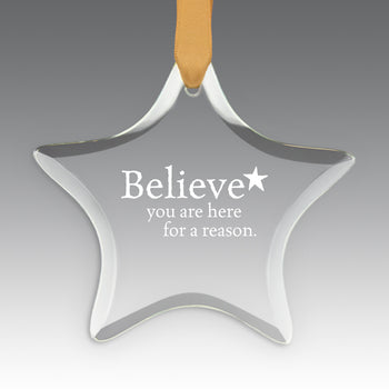 Believe Crystal Suncatcher Ornament