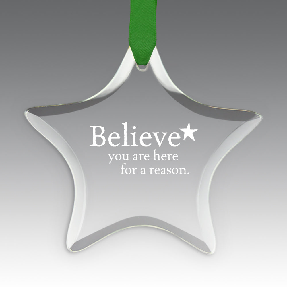Believe Crystal Suncatcher Ornament