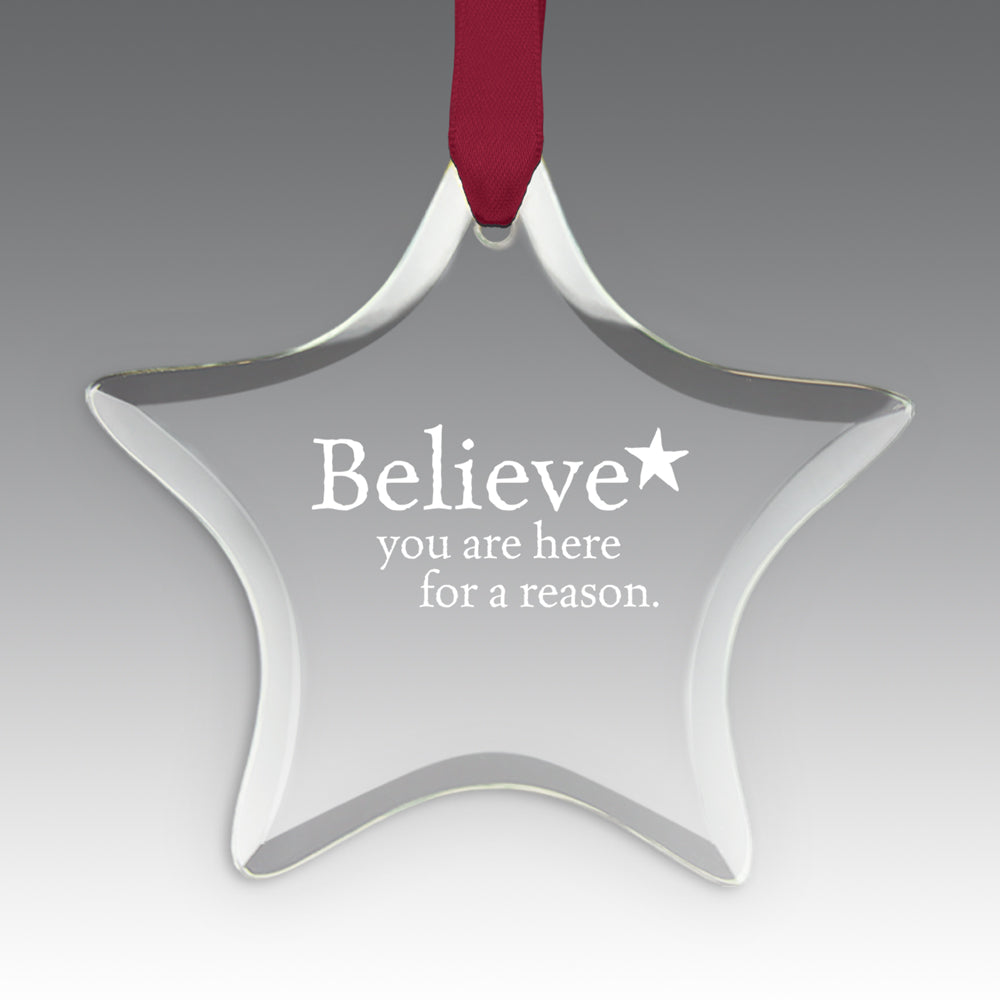 Believe Crystal Suncatcher Ornament