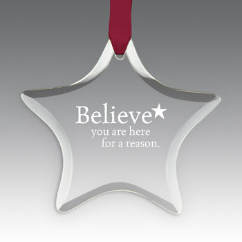 Believe Crystal Suncatcher Ornament