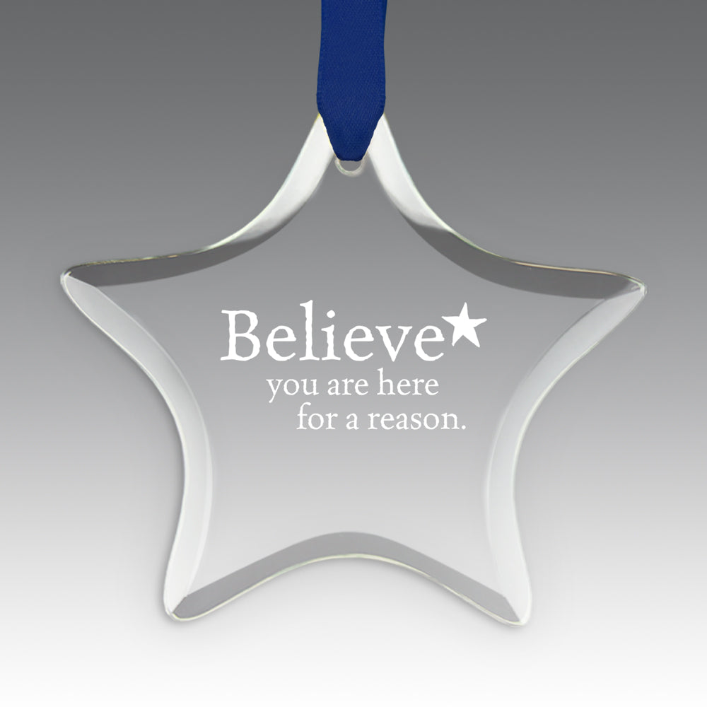 Believe Crystal Suncatcher Ornament