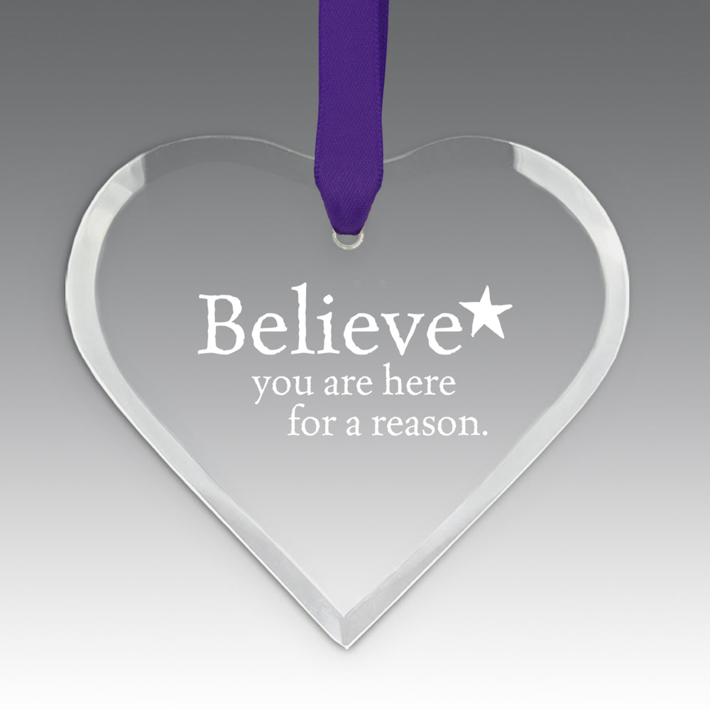 Believe Crystal Suncatcher Ornament