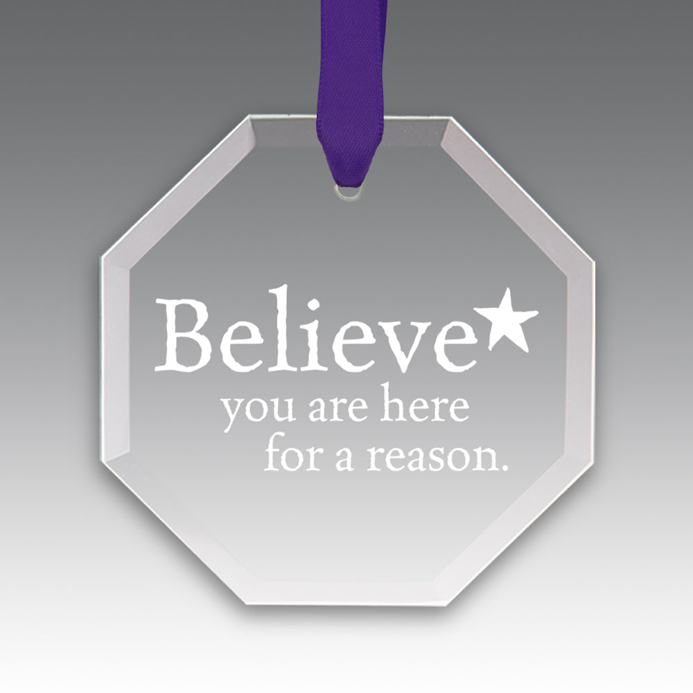 Believe Crystal Suncatcher Ornament