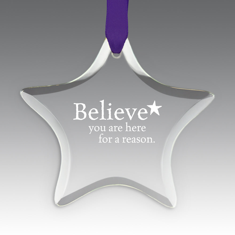 Believe Crystal Suncatcher Ornament