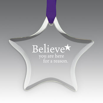 Believe Crystal Suncatcher Ornament