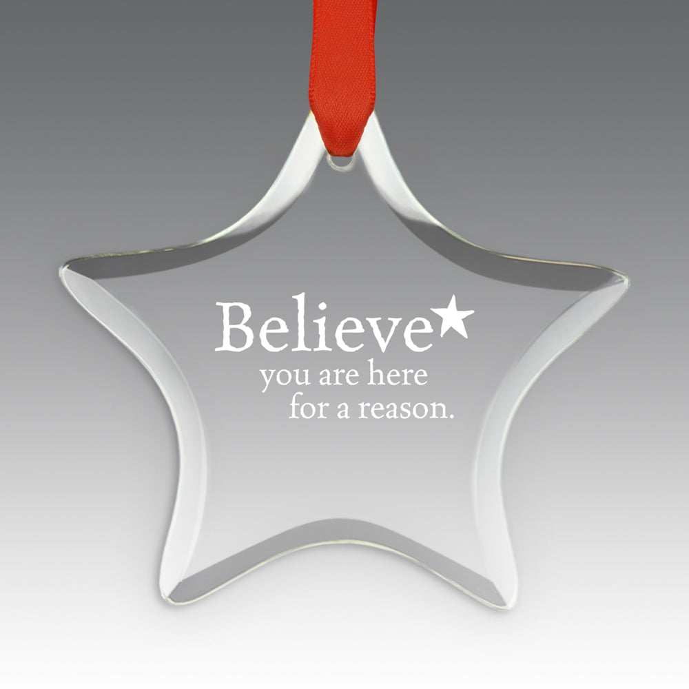 Believe Crystal Suncatcher Ornament