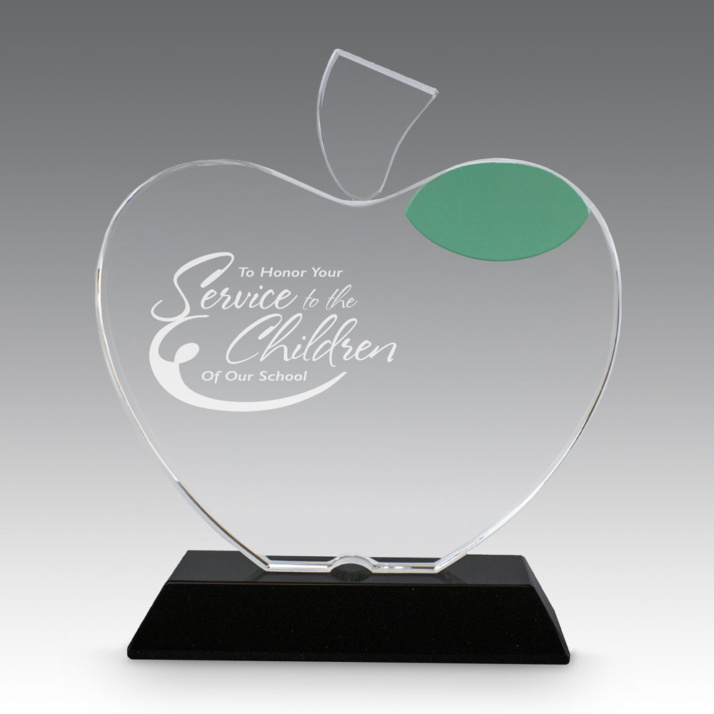 Optic Crystal Apple Base Award