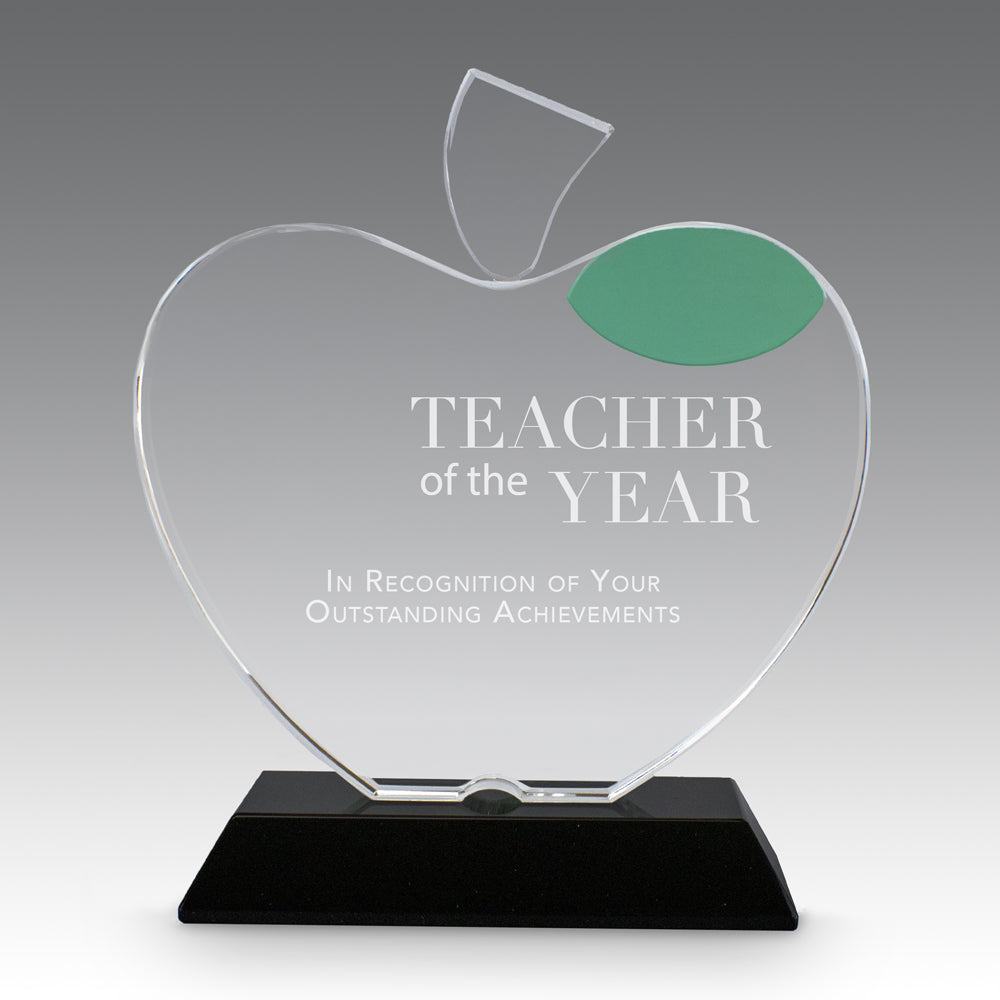 Optic Crystal Apple Base Award