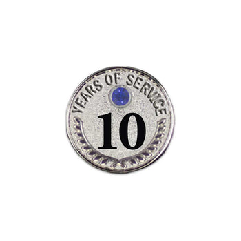 Years of Service Lapel Pins with Gemstone