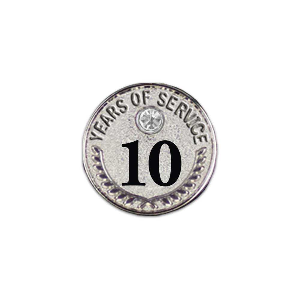 Years of Service Lapel Pins with Gemstone