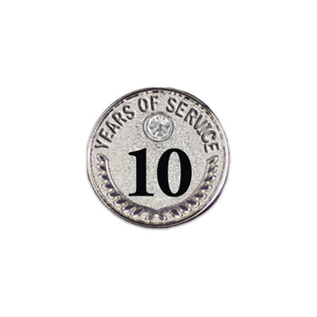 Years of Service Lapel Pins with Gemstone