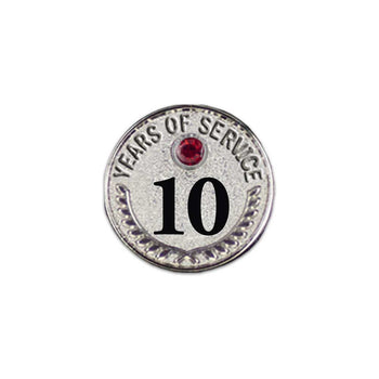 Years of Service Lapel Pins with Gemstone