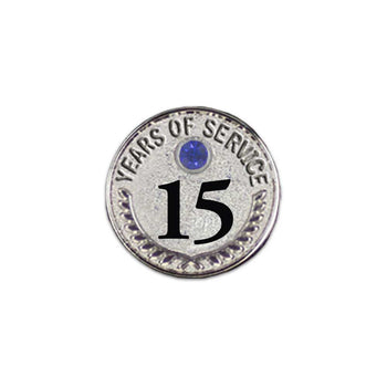 Years of Service Lapel Pins with Gemstone