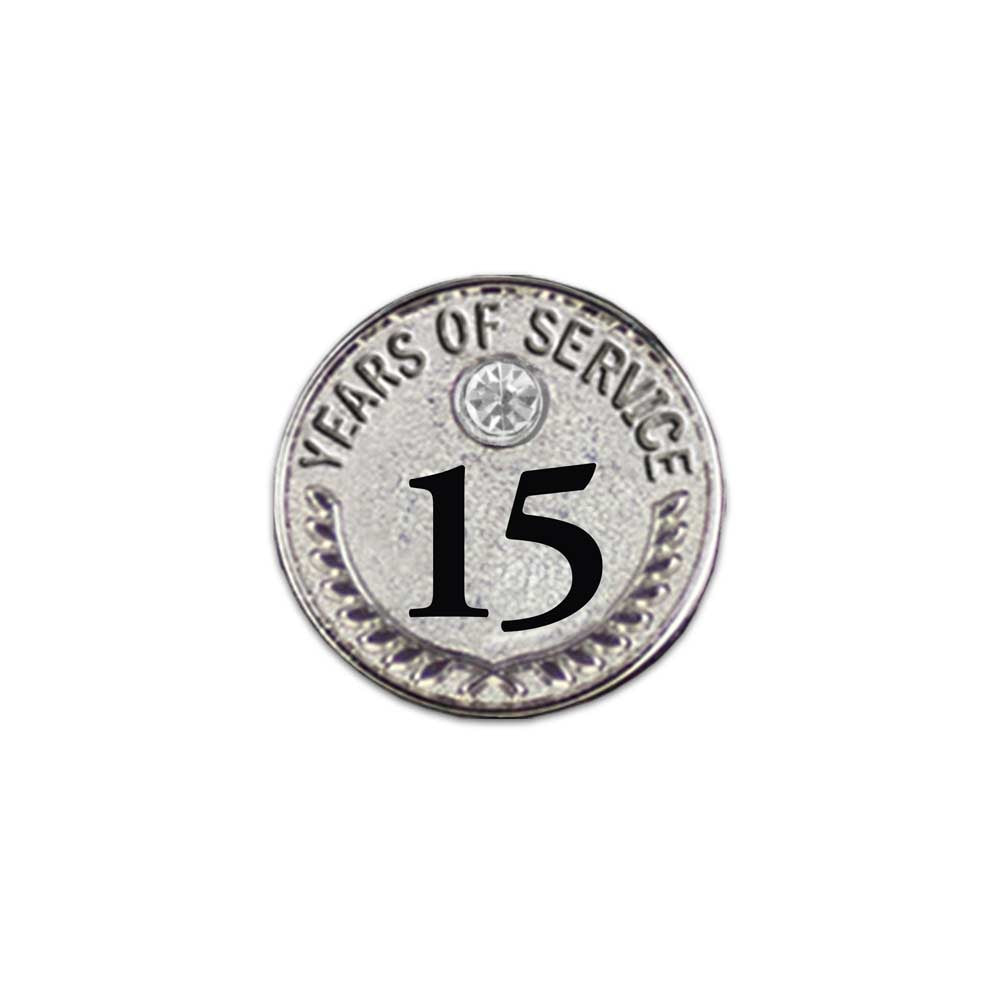 Years of Service Lapel Pins with Gemstone