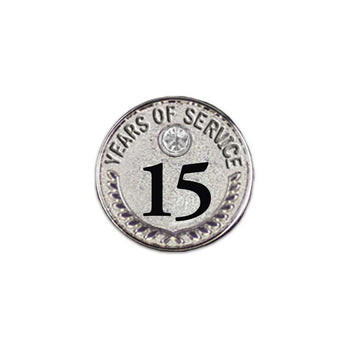 Years of Service Lapel Pins with Gemstone