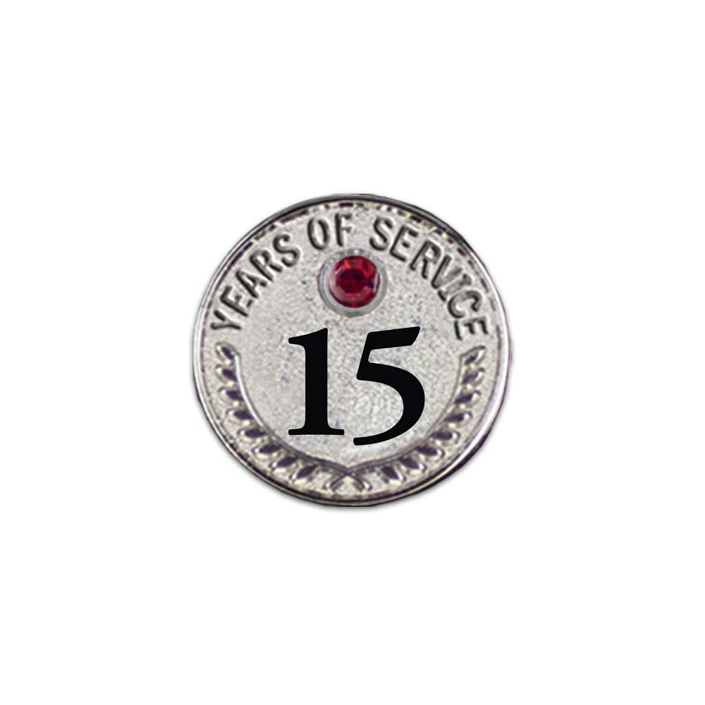 Years of Service Lapel Pins with Gemstone