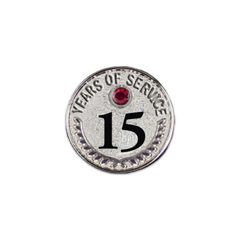 Years of Service Lapel Pins with Gemstone
