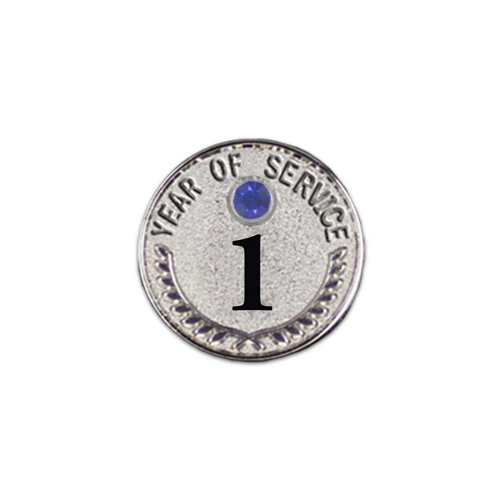 Years of Service Lapel Pins with Gemstone