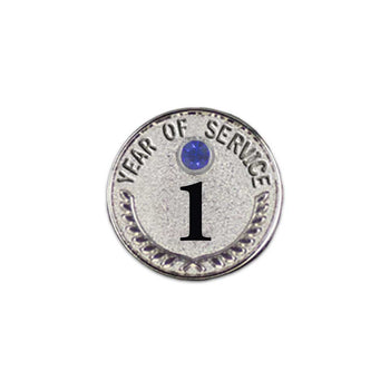 Years of Service Lapel Pins with Gemstone