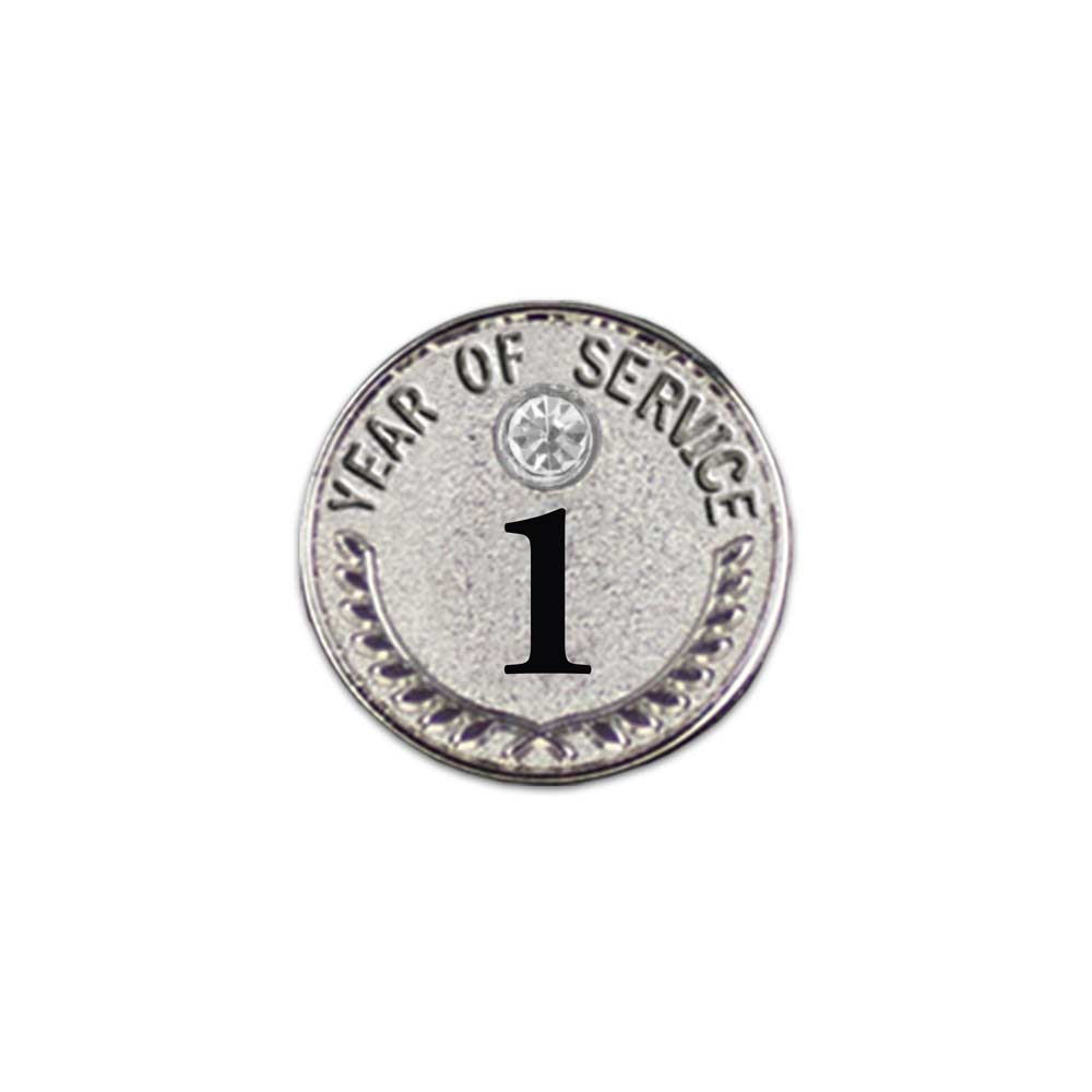 Years of Service Lapel Pins with Gemstone