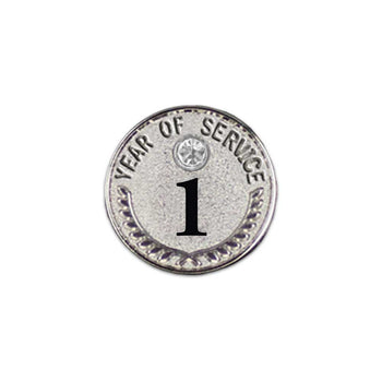Years of Service Lapel Pins with Gemstone