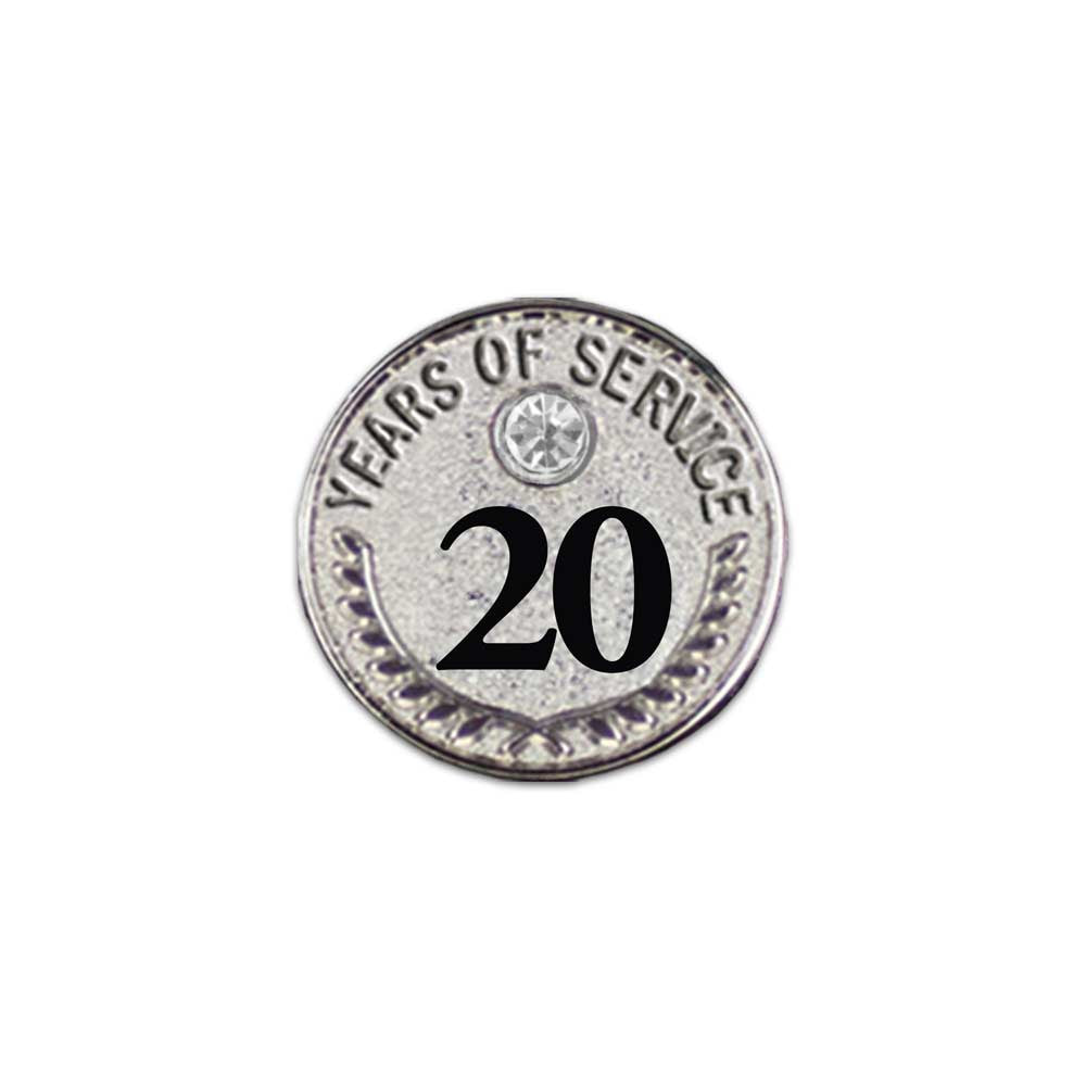 Years of Service Lapel Pins with Gemstone