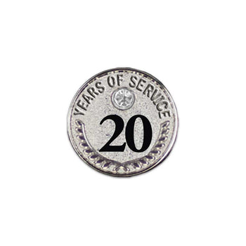 Years of Service Lapel Pins with Gemstone
