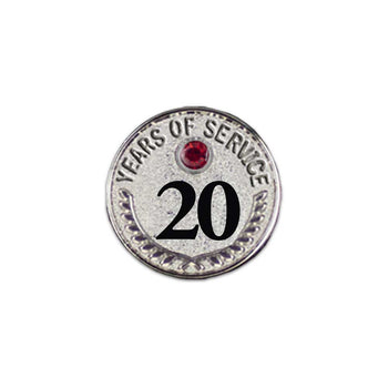 Years of Service Lapel Pins with Gemstone