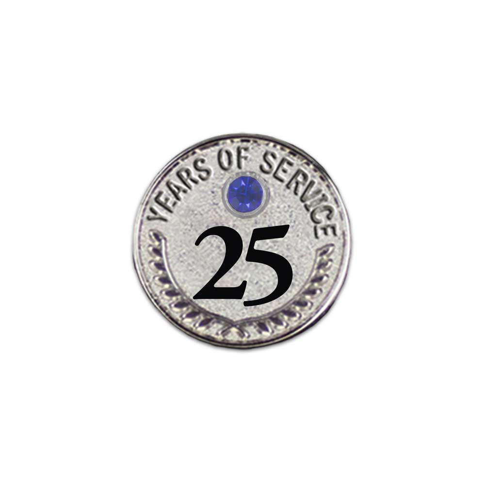 Years of Service Lapel Pins with Gemstone