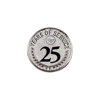 Years of Service Lapel Pins with Gemstone