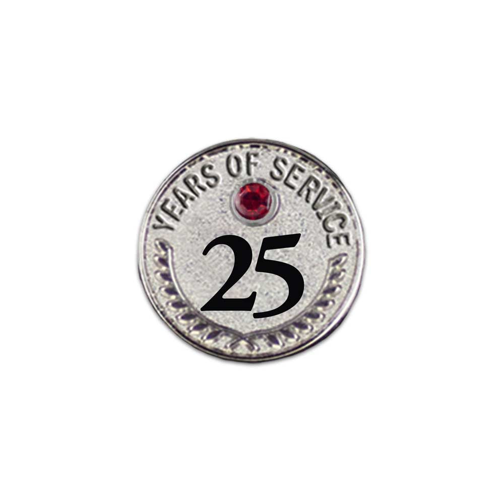 Years of Service Lapel Pins with Gemstone