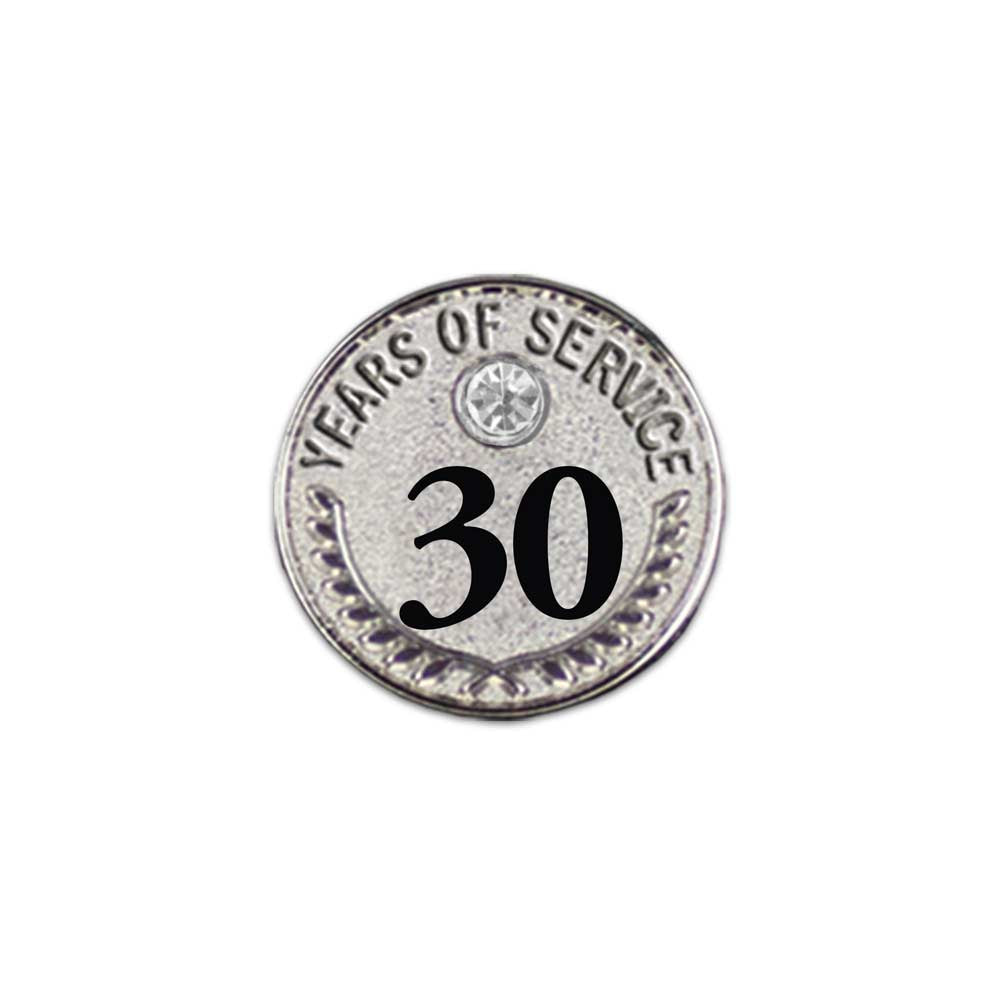 Years of Service Lapel Pins with Gemstone