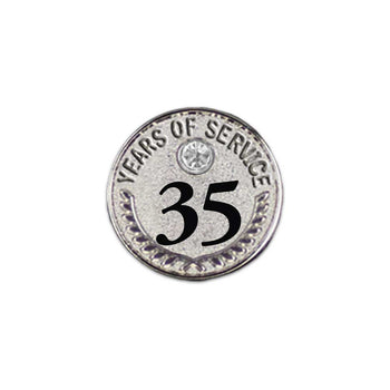 Years of Service Lapel Pins with Gemstone