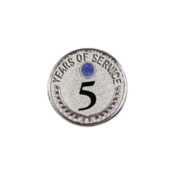 Years of Service Lapel Pins with Gemstone