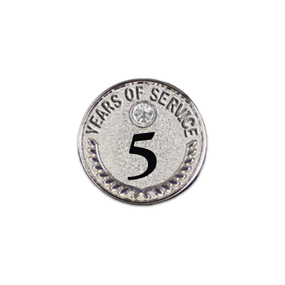 Years of Service Lapel Pins with Gemstone