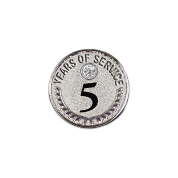 Years of Service Lapel Pins with Gemstone