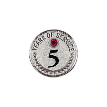 Years of Service Lapel Pins with Gemstone
