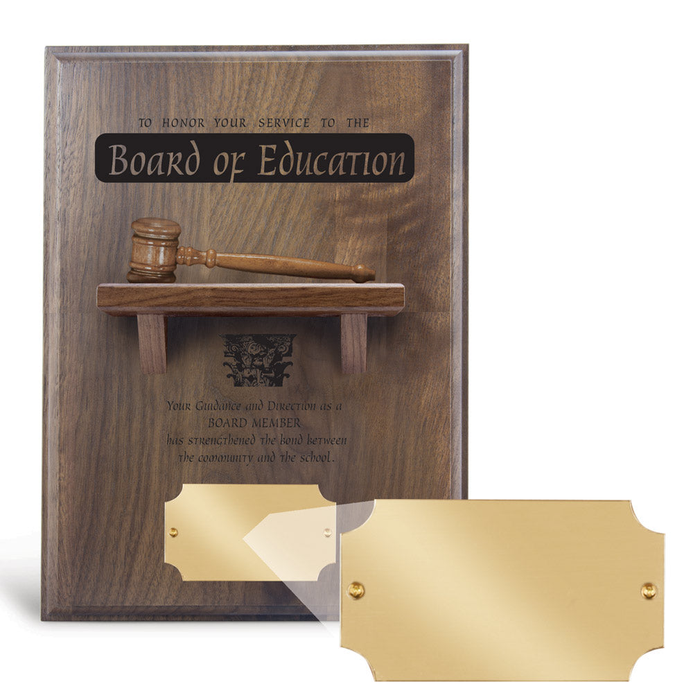 Service to the Board Gavel Shelf Plaque