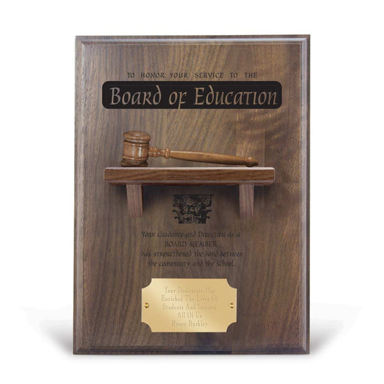 Service to the Board Gavel Shelf Plaque