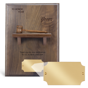 Service to the Board Gavel Shelf Plaque